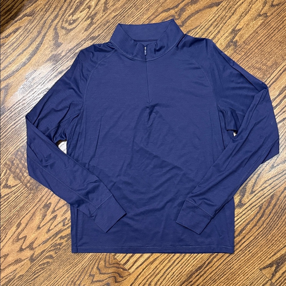 Peter Millar Navy Artic Light Performance Long Sleeve Quarter-Zip